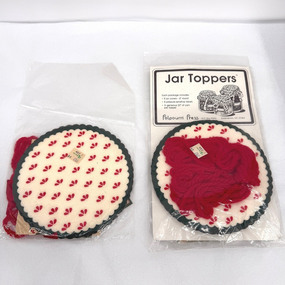 Potpourri Press Jar Toppers Vintage Heart Scalloped Cottage Core Canning Decor